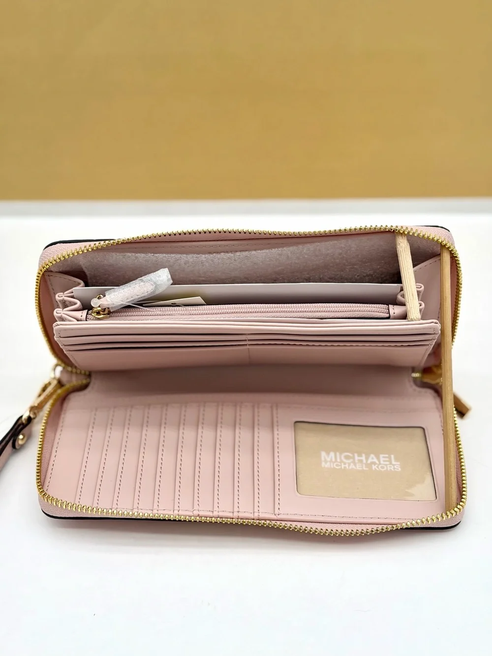Michael Kors Large Continental Wallet Wristlet Powder Blush Multi